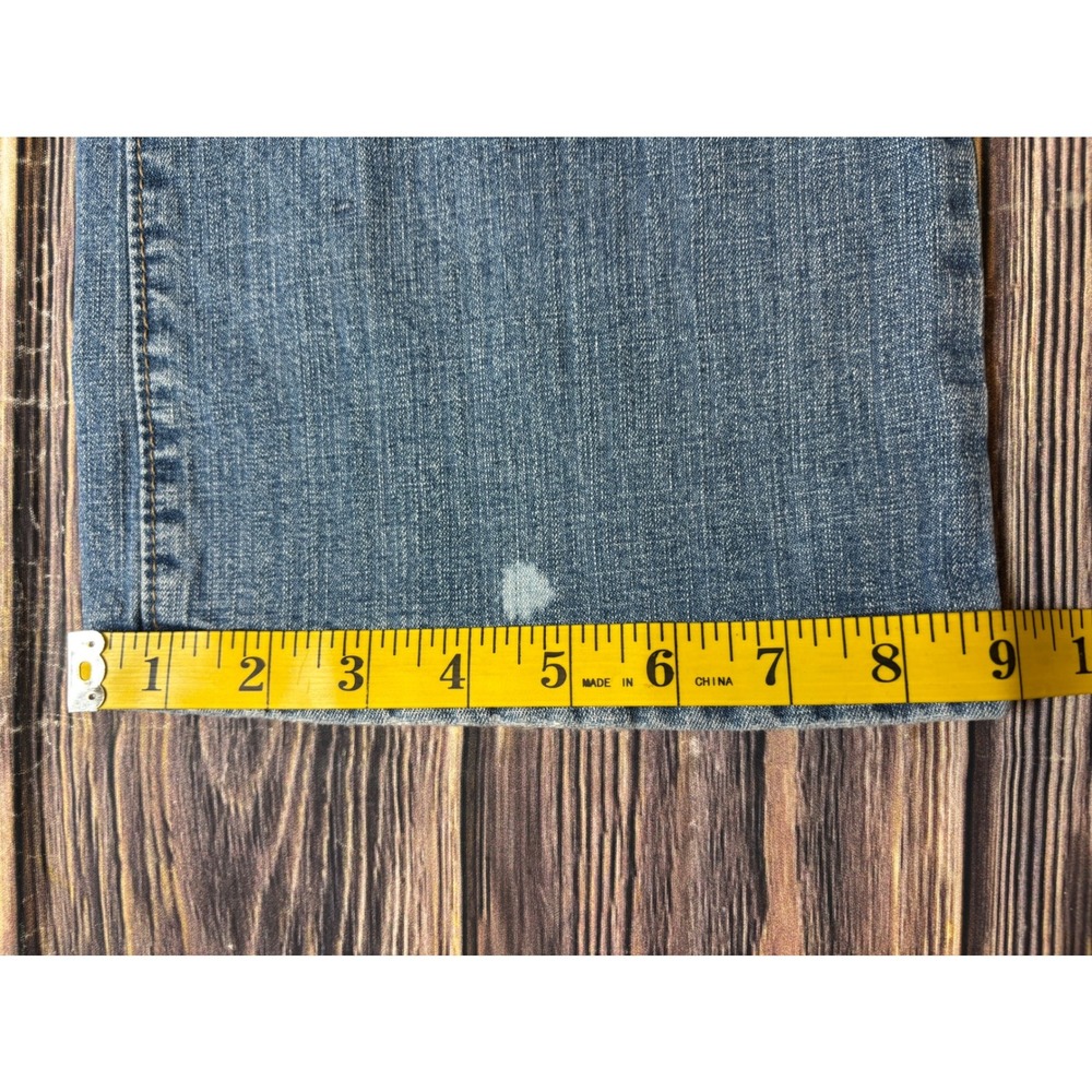 J6 Premium Jeans Women Flare Bootcut Light Wash Embroidered Pockets Size 14 - Picture 5 of 16